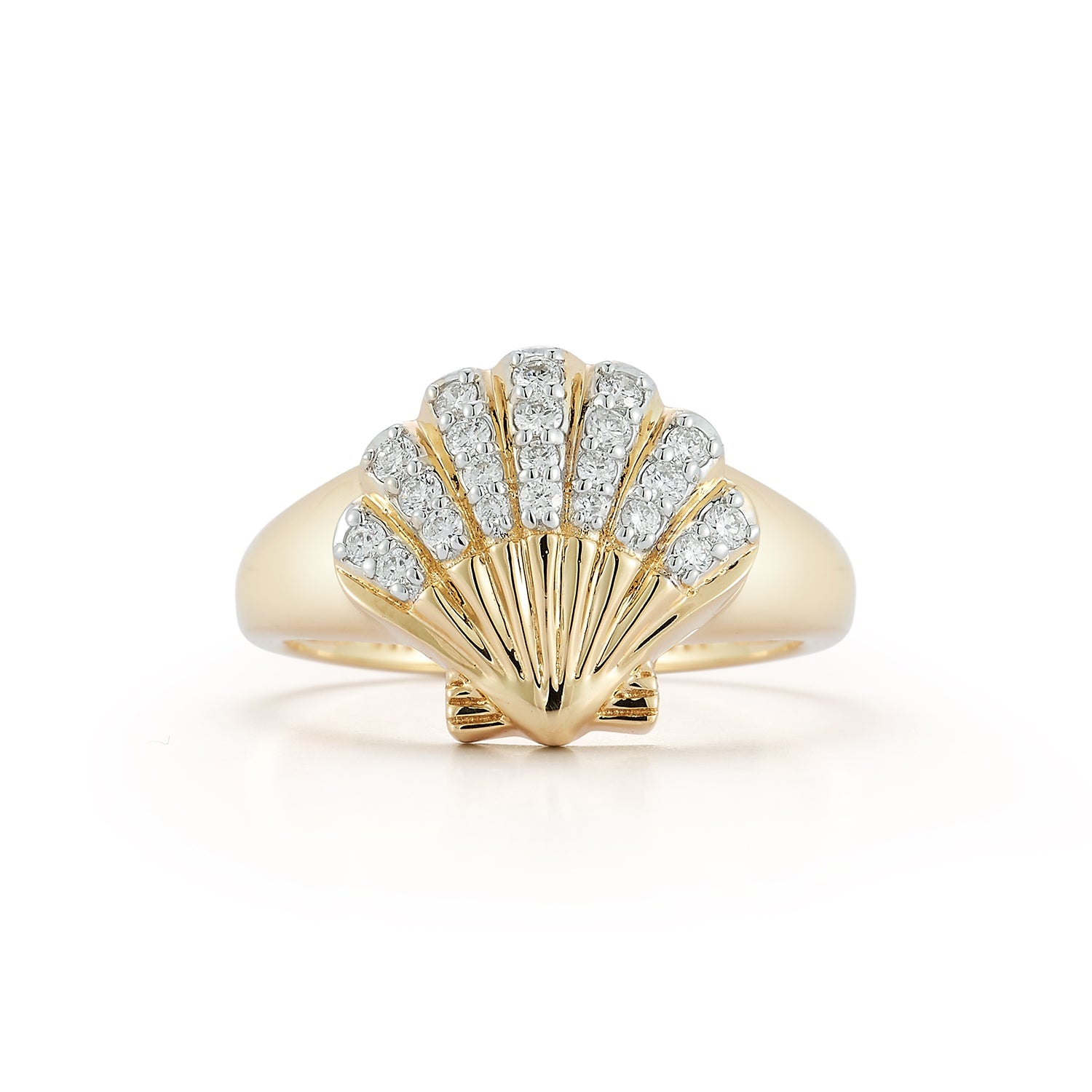 14kt Diamond Venus Signet Ring