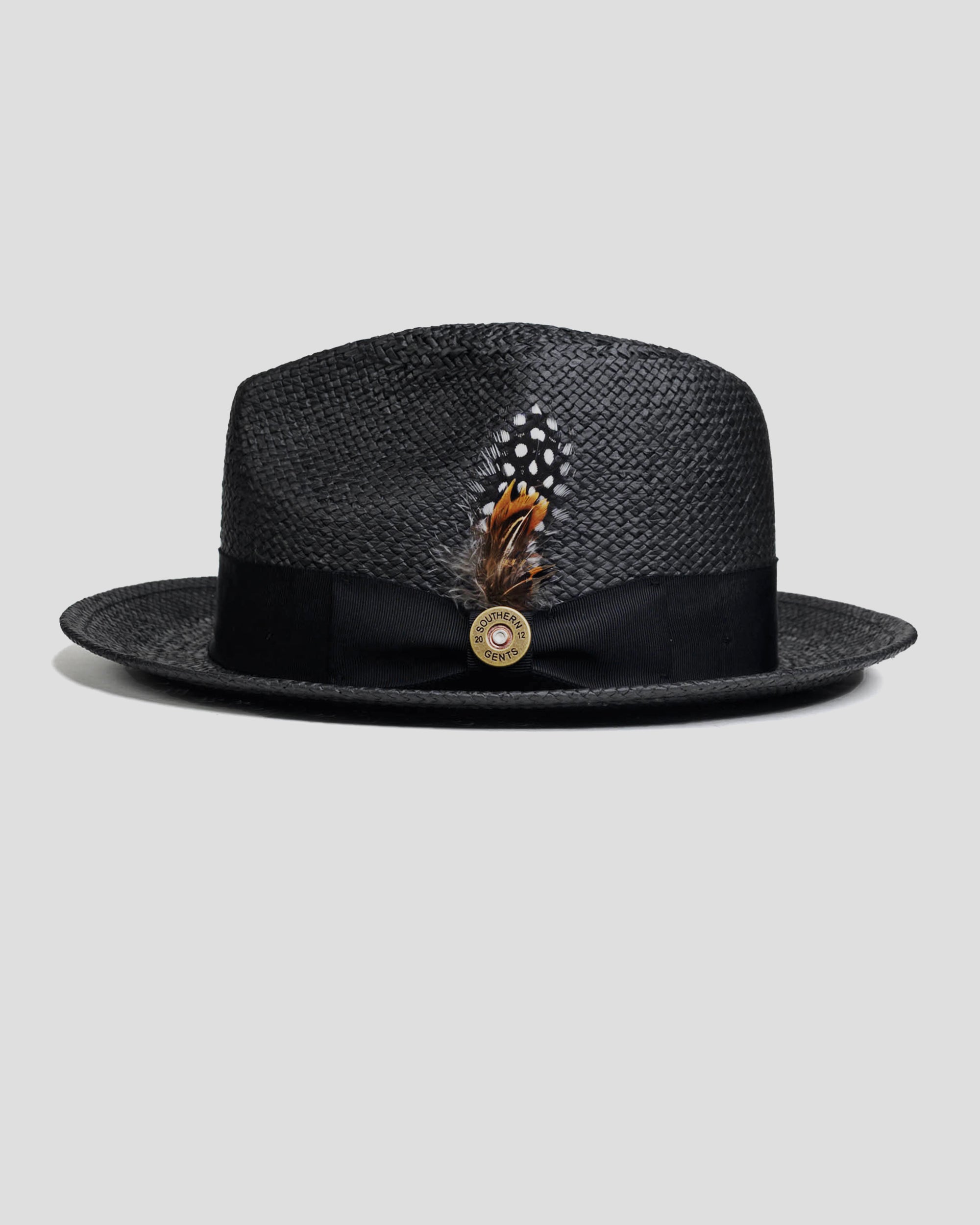SG Trilby Fedora Hat – Ebony Straw