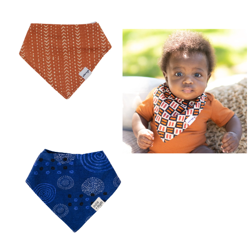 3 Piece Cloth Bib Bundle - Yam Toss, Abeo and Tukula
