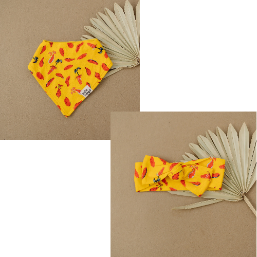 Yam Toss Headband and Bib Bundle