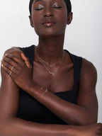 14kt Diamond Bezel Wave Ring