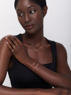 14kt Mini Diamond Bezel Wave Ring