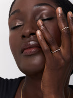 14kt Diamond Bezel Wave Ring