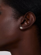 14kt Single Emerald Evil Eye Stud