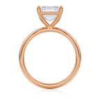 Three-Carat Emerald-Cut Brilliant Diamond Solitaire Engagement Ring