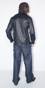 RH WESTERN LEATHER BUTTON DOWN