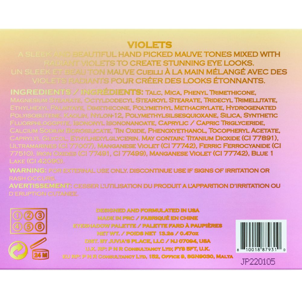 The Violets Palettes