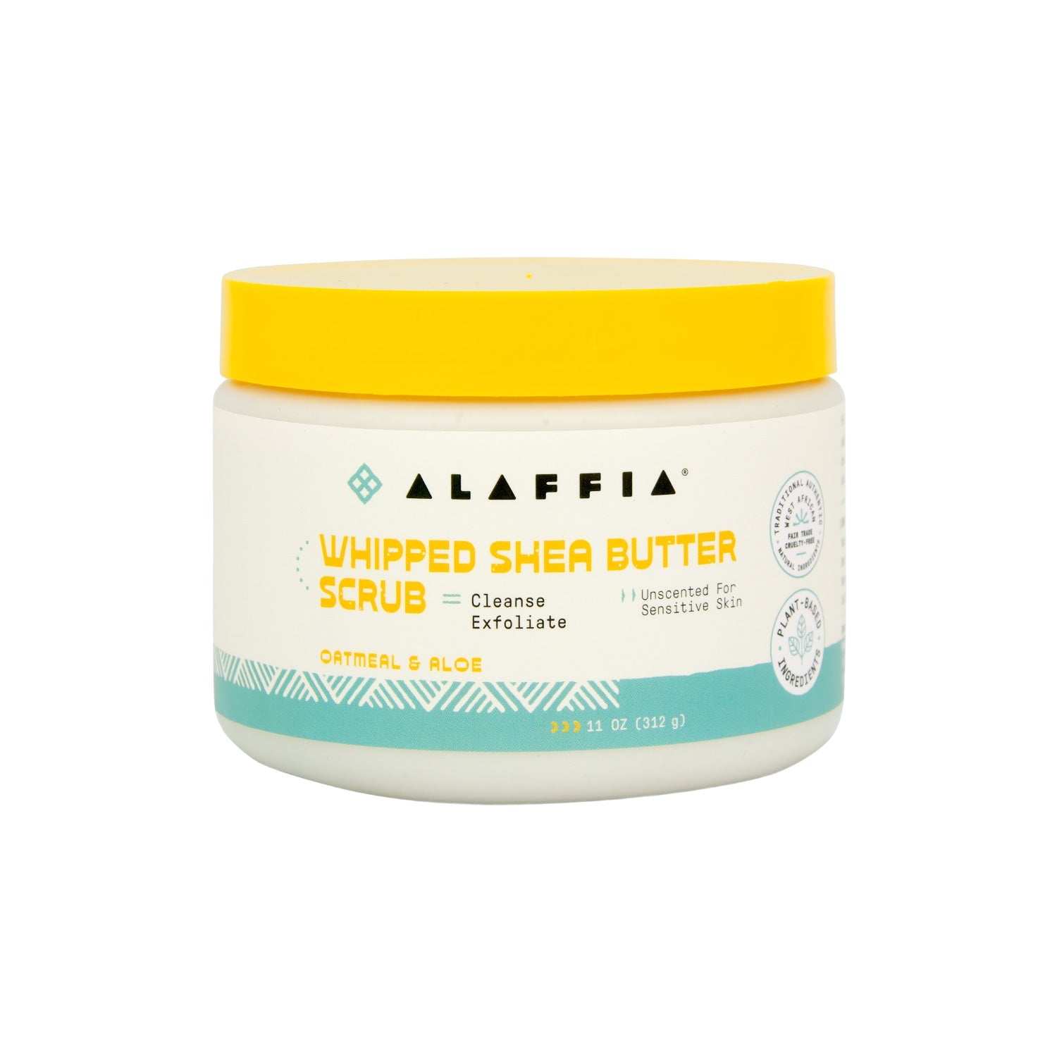 Authentic African Whipped Shea Butter Scrub, Oatmeal & Aloe 11oz