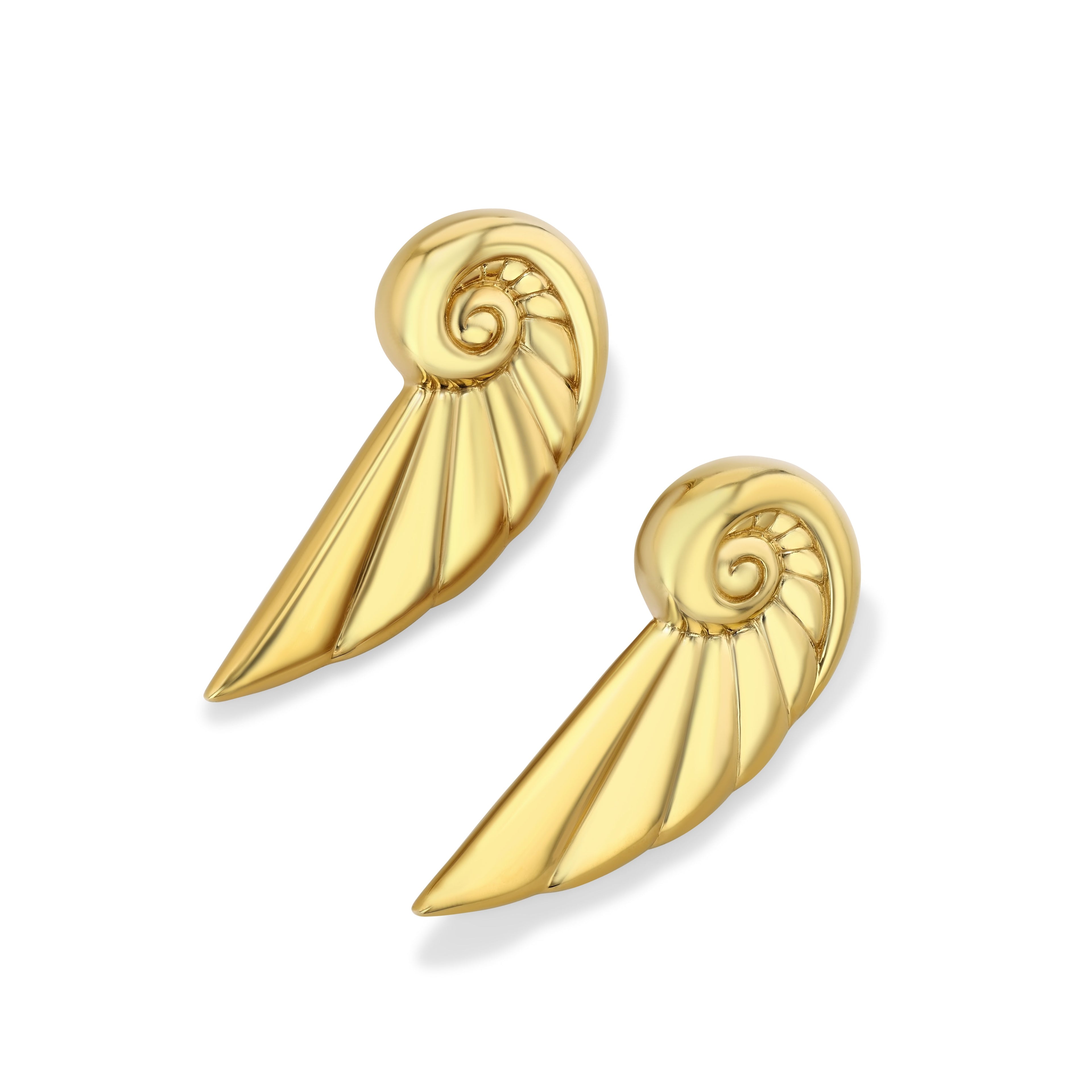 Celestial Shell Earrings in Gold Vermeil
