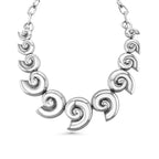 Tidal Mist Necklace in White Rhodium
