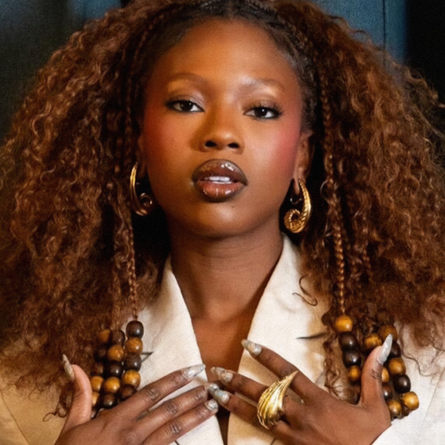 Oceanic Warp Earrings in Gold Vermeil