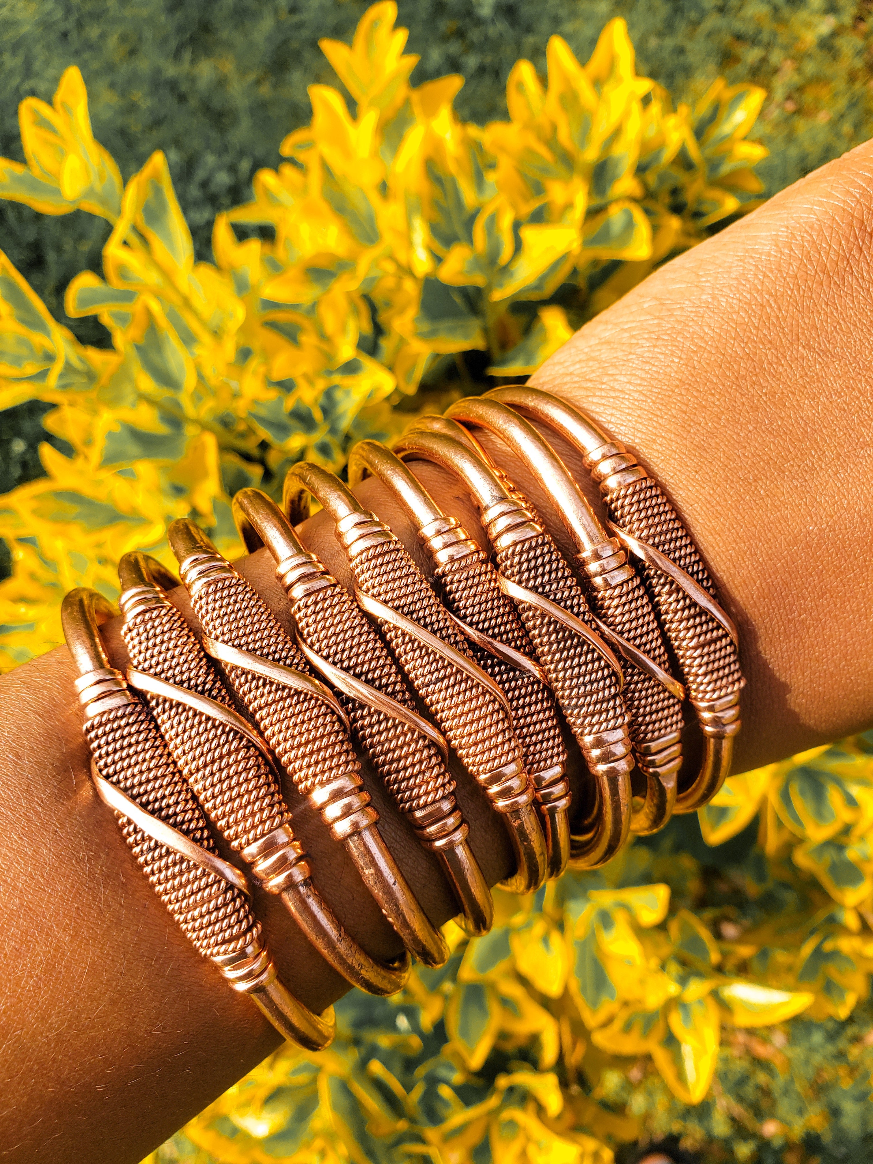 Copper | twist metal bracelet