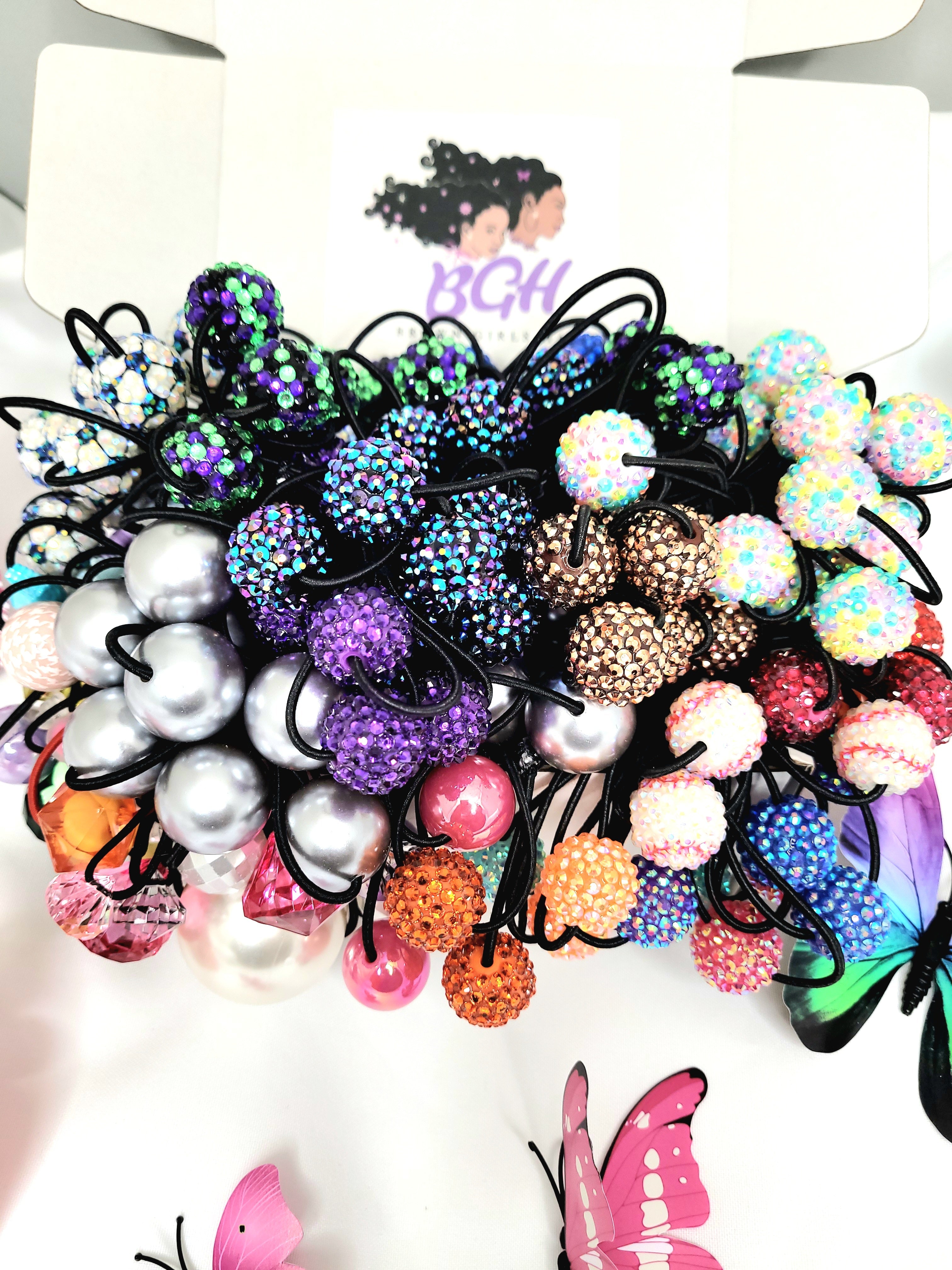 Brown Girls Hair® Accessory Subscription Box READ FULL DESCRIPTION | Elastic Ponytail Holder Hair Knockers Ties Balls Bobbles