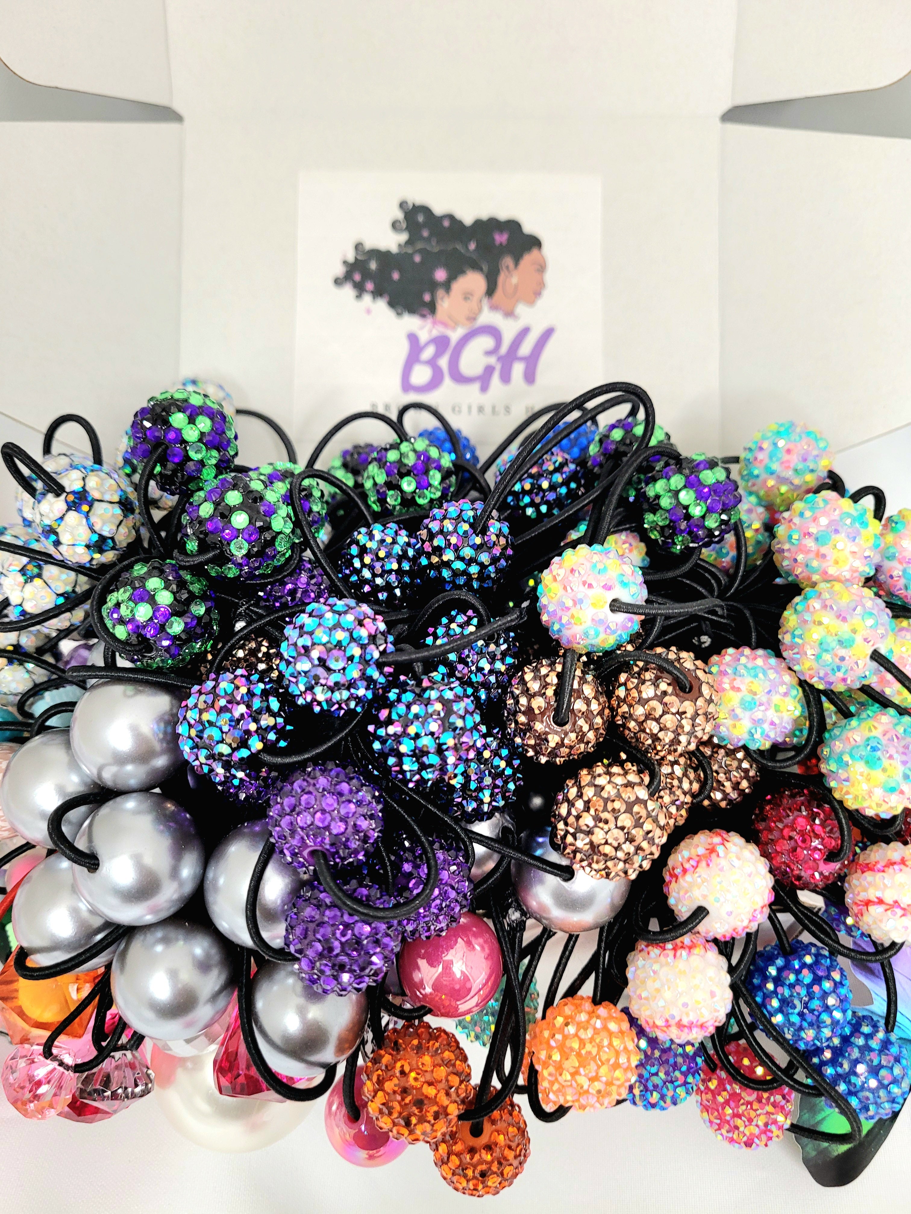Brown Girls Hair® Accessory Subscription Box READ FULL DESCRIPTION | Elastic Ponytail Holder Hair Knockers Ties Balls Bobbles