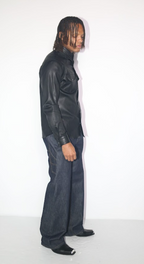 RH WESTERN LEATHER BUTTON DOWN