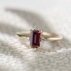 1.01ct Roma Merlot Red Sapphire Compass Diamond Ring