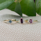 0.78ct Roma Blue Montana Sapphire Compass Diamond Ring