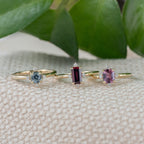 1.01ct Roma Merlot Red Sapphire Compass Diamond Ring