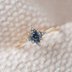 0.78ct Roma Blue Montana Sapphire Compass Diamond Ring