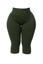 The Cotton Tummy Control Capri (black)