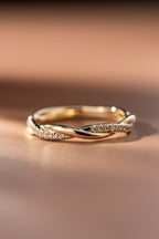 Diamond Rope Wedding Band