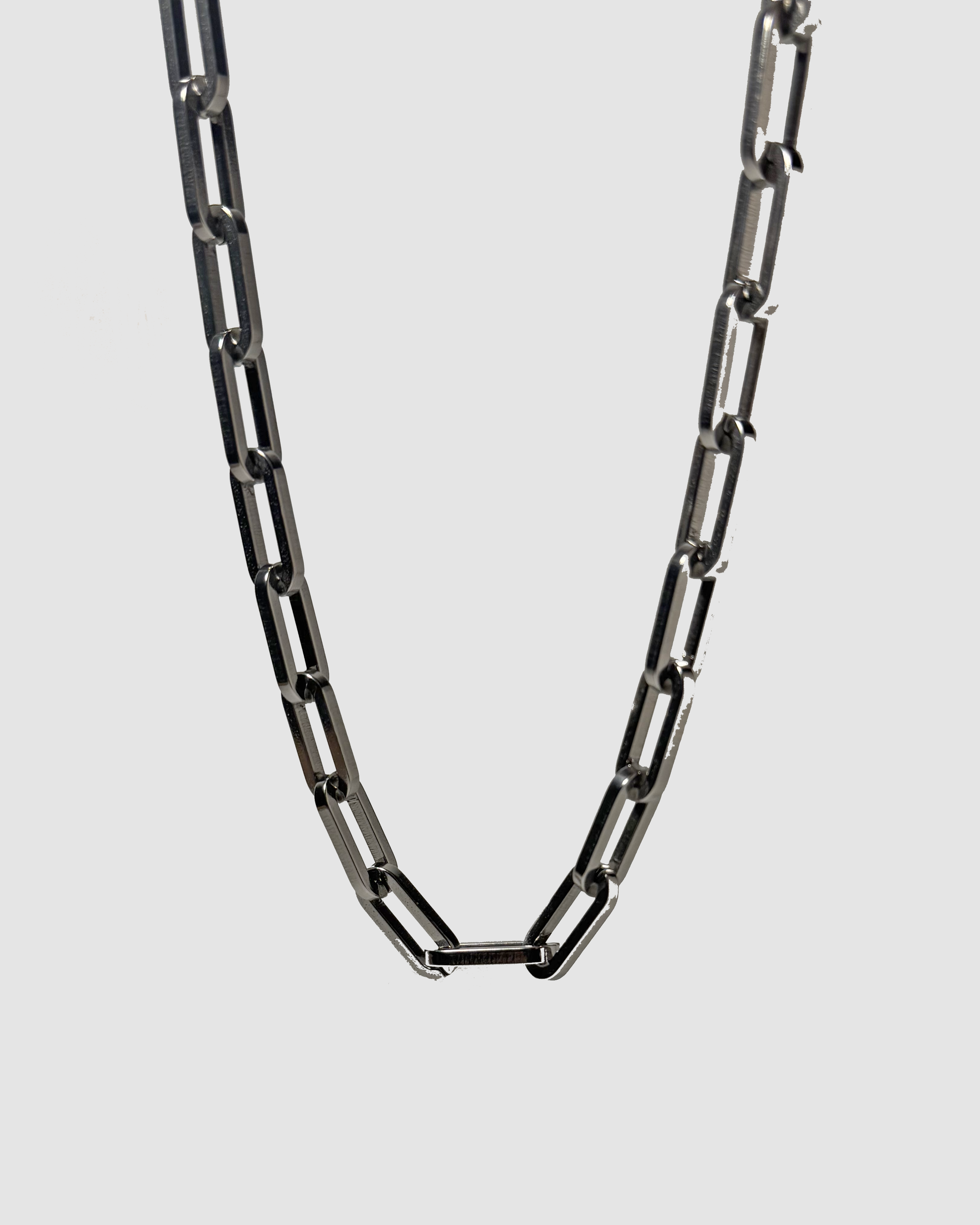 CHUNKY OVAL CHAIN - SILVER