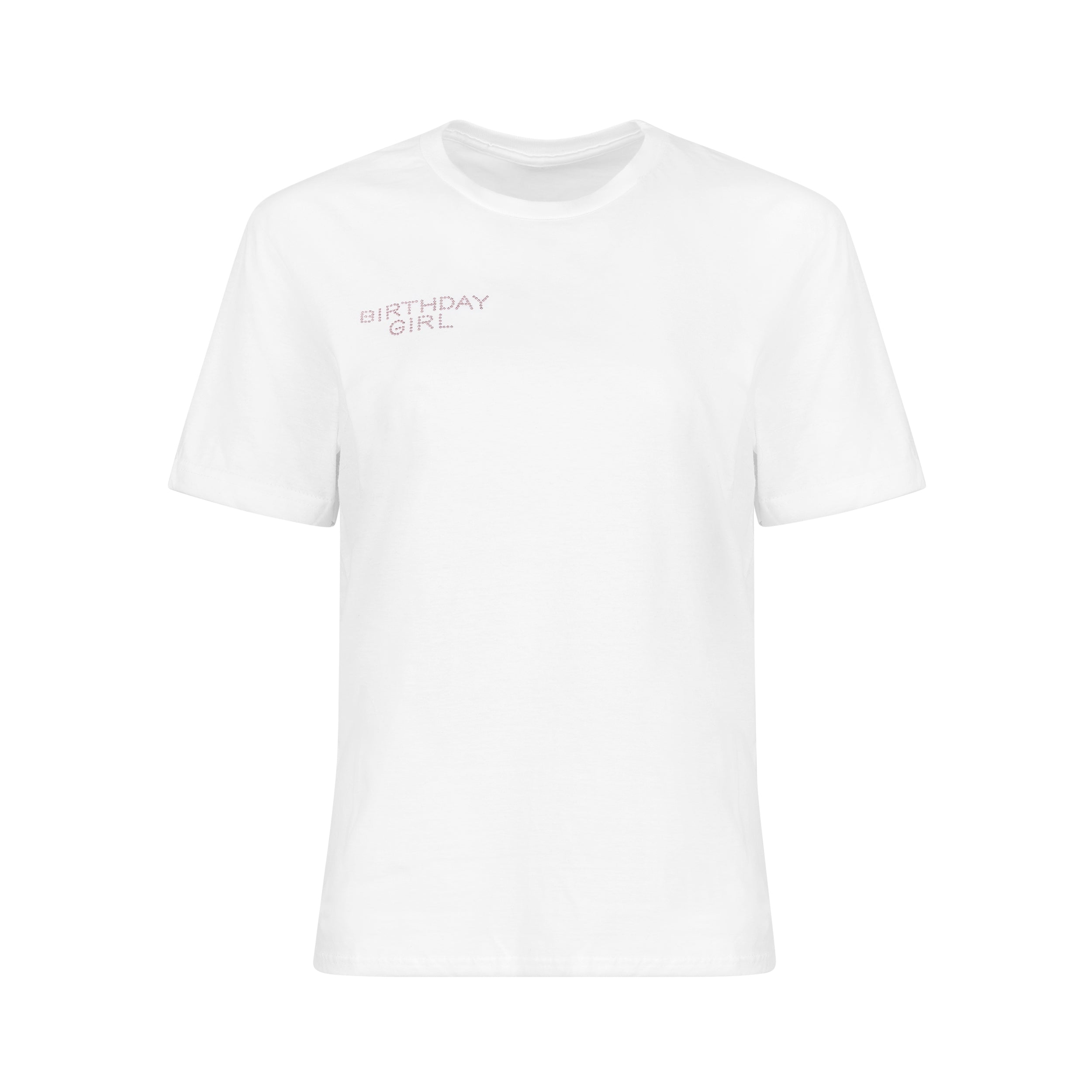 "BIRTHDAY GIRL" T-Shirt | Pocket Placement | White