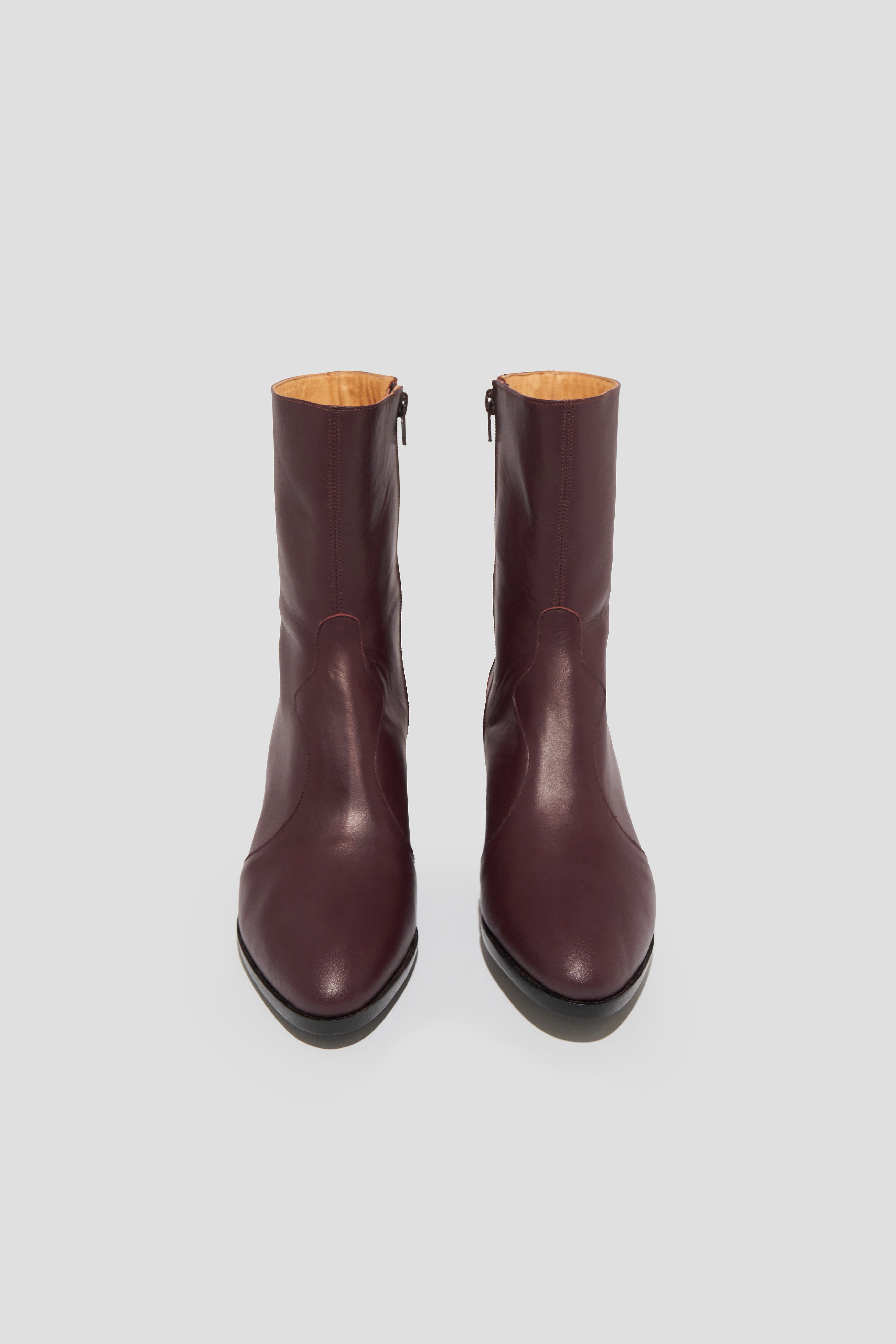 Guada Western Boot in Plum