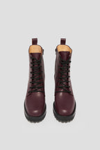 Roma Lace Up Boot in Plum