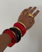 ACRYLIC ORBIT BANGLE - ONYX