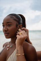 Mini Coastal Curve Shell Earrings