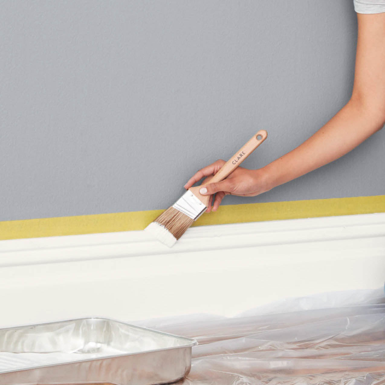 Drop Cloth & Angled Brush