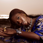 Celestial Shell Earrings in White Rhodium