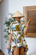 AFUA AFRICAN PRINT HI-LOW TOP