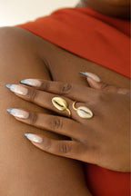 Mota Cowry Brass Ring