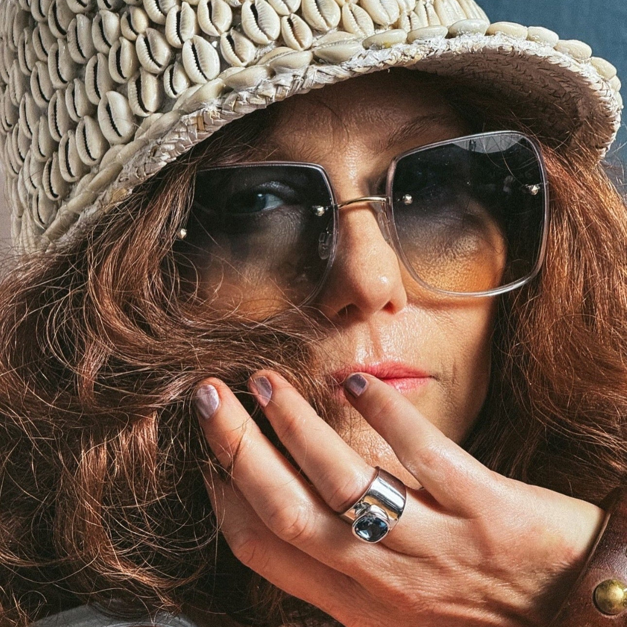 Lilly Solitaire Ring | Tidal Light, Aquamarine in Platinum