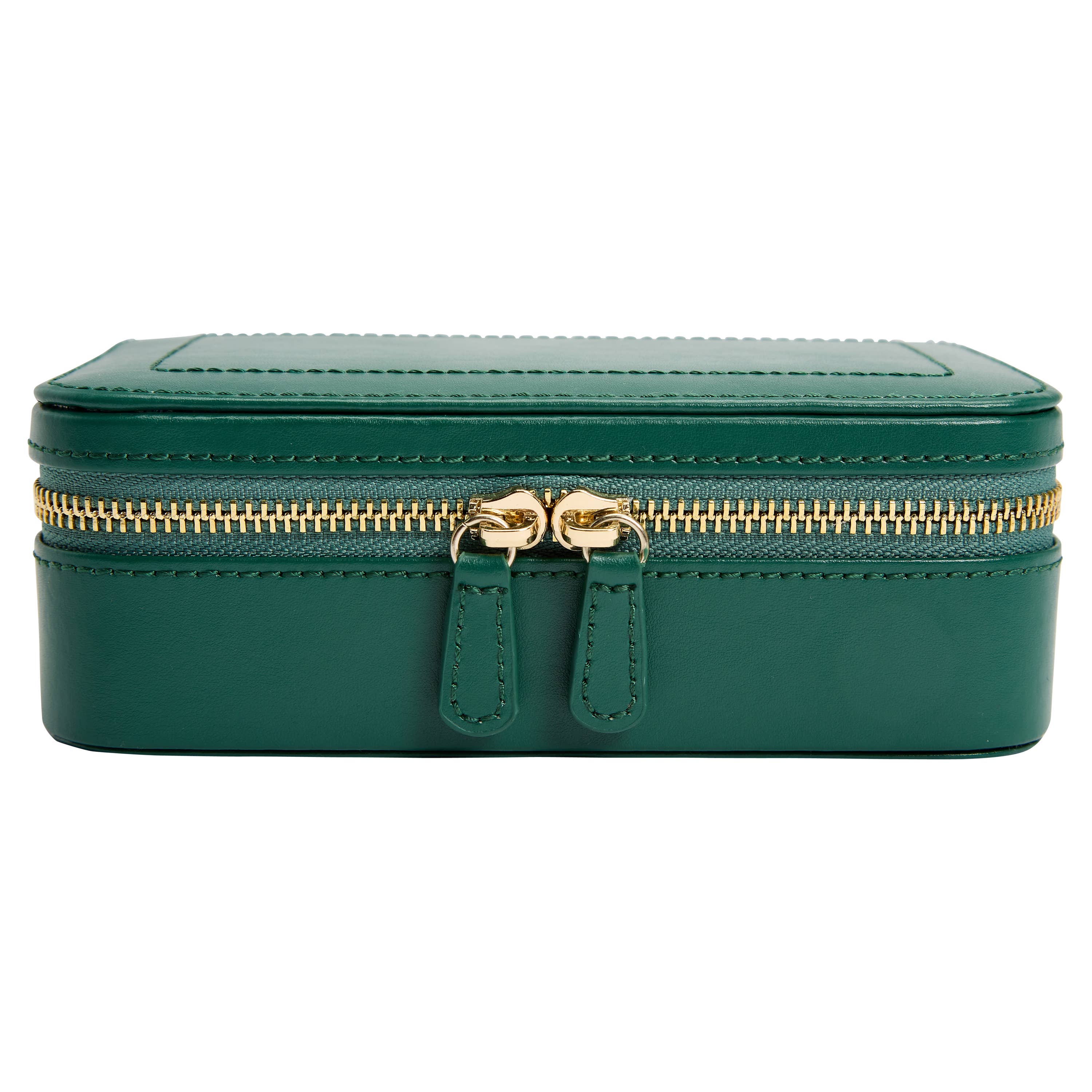 Sophia Jewelry Zip Case, Forest Green