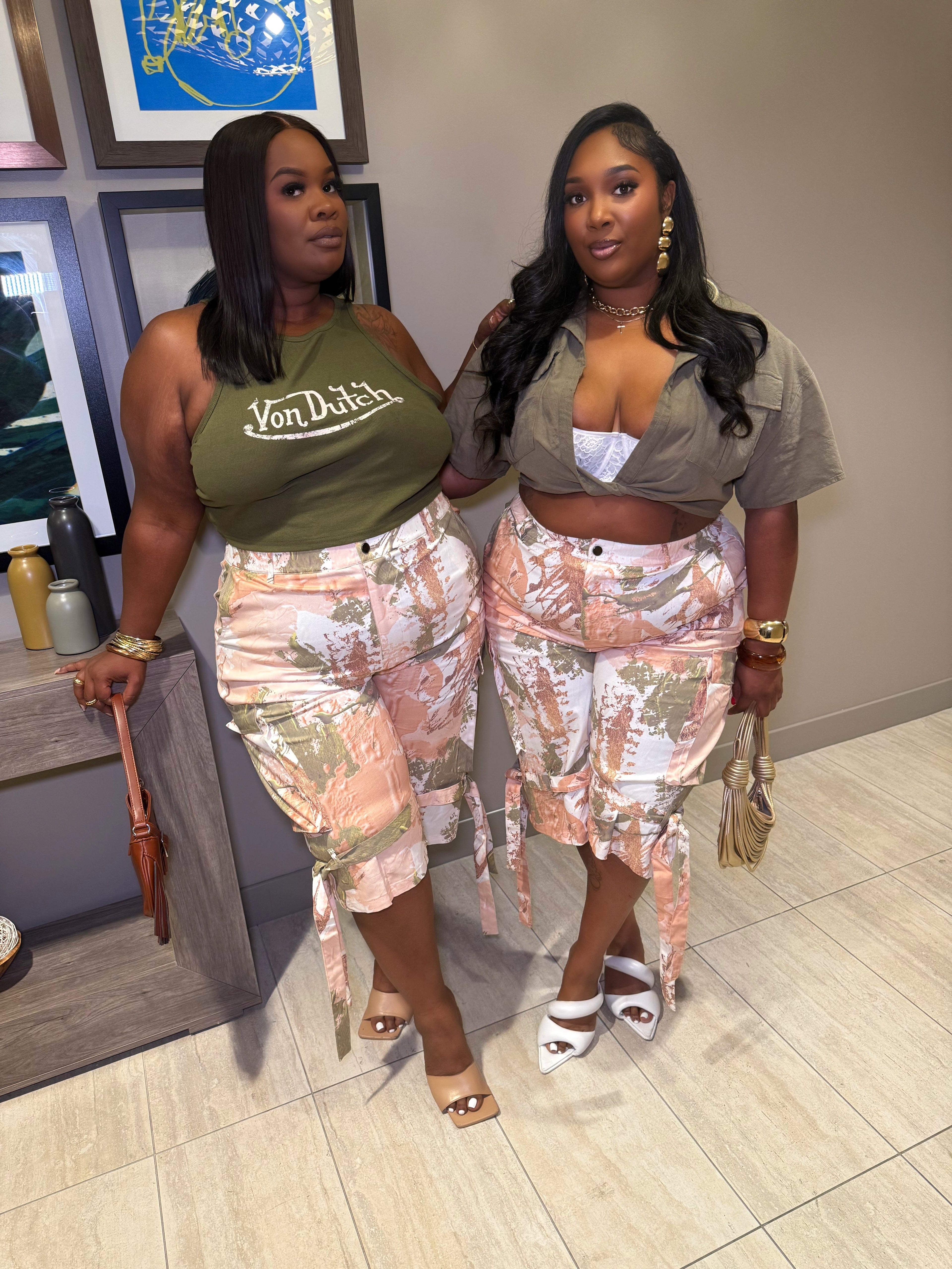 VK Camo Printed Cargo Jorts