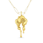 Willow Tide Necklace/Brooch in Gold Vermeil