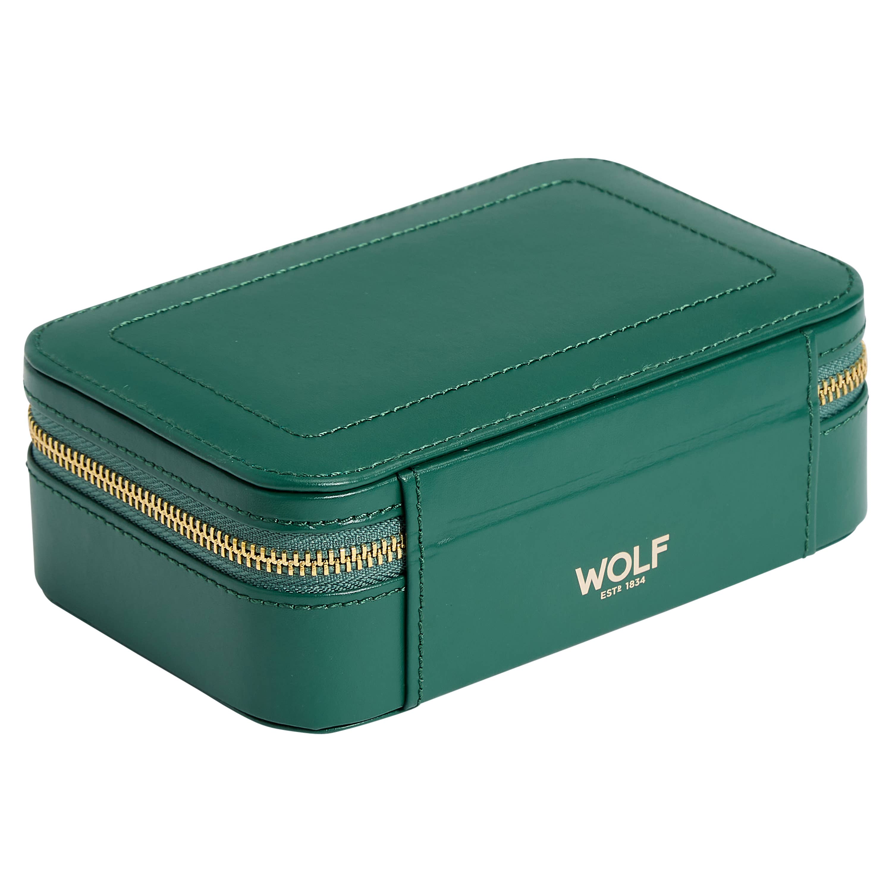 Sophia Jewelry Zip Case, Forest Green