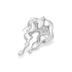 Willow Tide Necklace/Brooch in White Rhodium