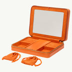 Maria Large Jewelry Zip Case, Tangerine