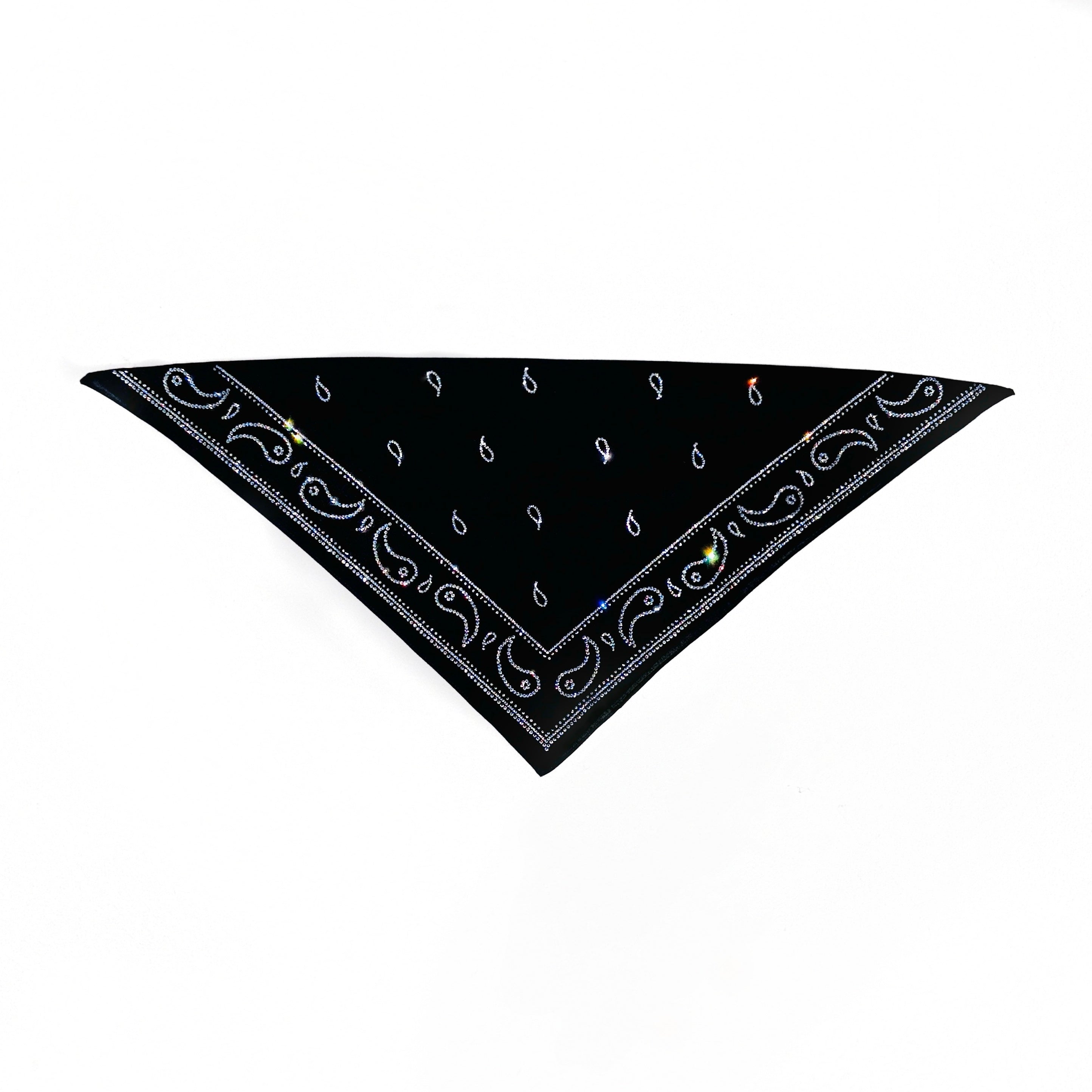 Crystal Half Bandana | Black