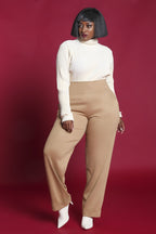 (Sample) High Waist Wide Leg Slacks no Cuff- JIBRI