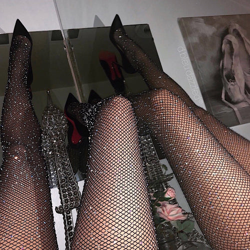 "Midnight Sky" | Black Basic Fishnet Tights