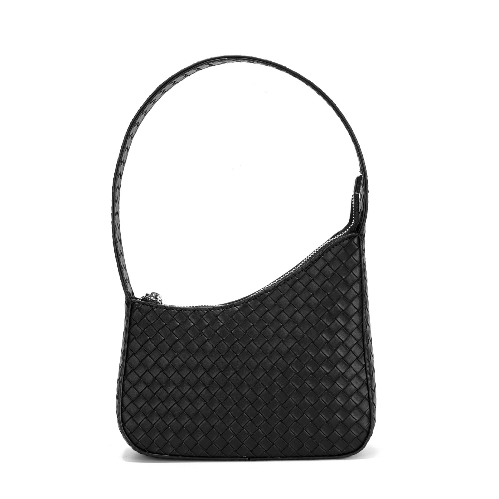 (READY TO SHIP) Woven Ashley Elongated Handle Minimalist Baguette