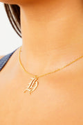 H Old English Initial Necklace