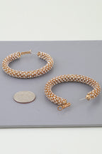 Final Sale Bejeweled Tube Hoop Earrings