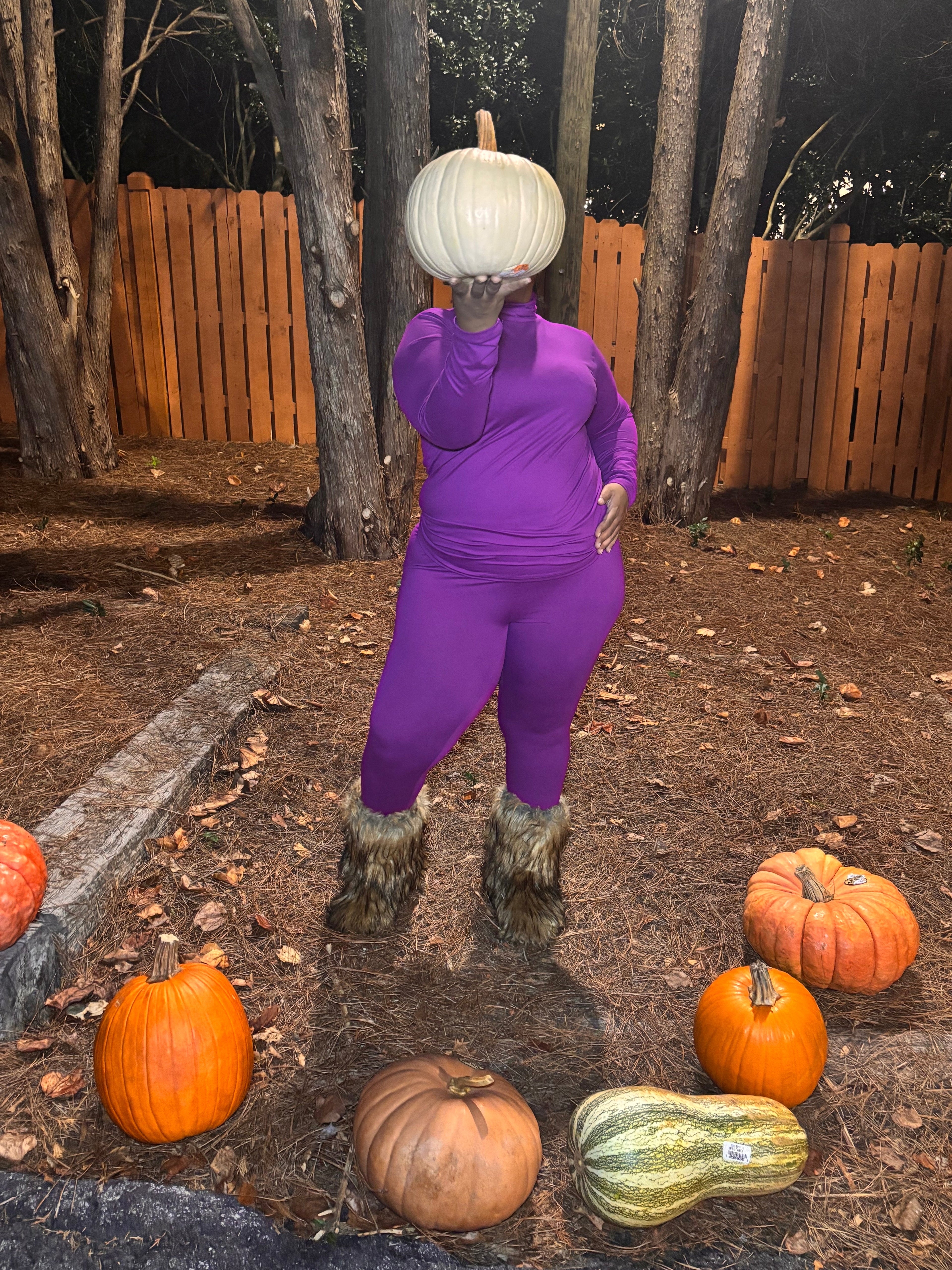 VK Light Plum Turtle Neck Set