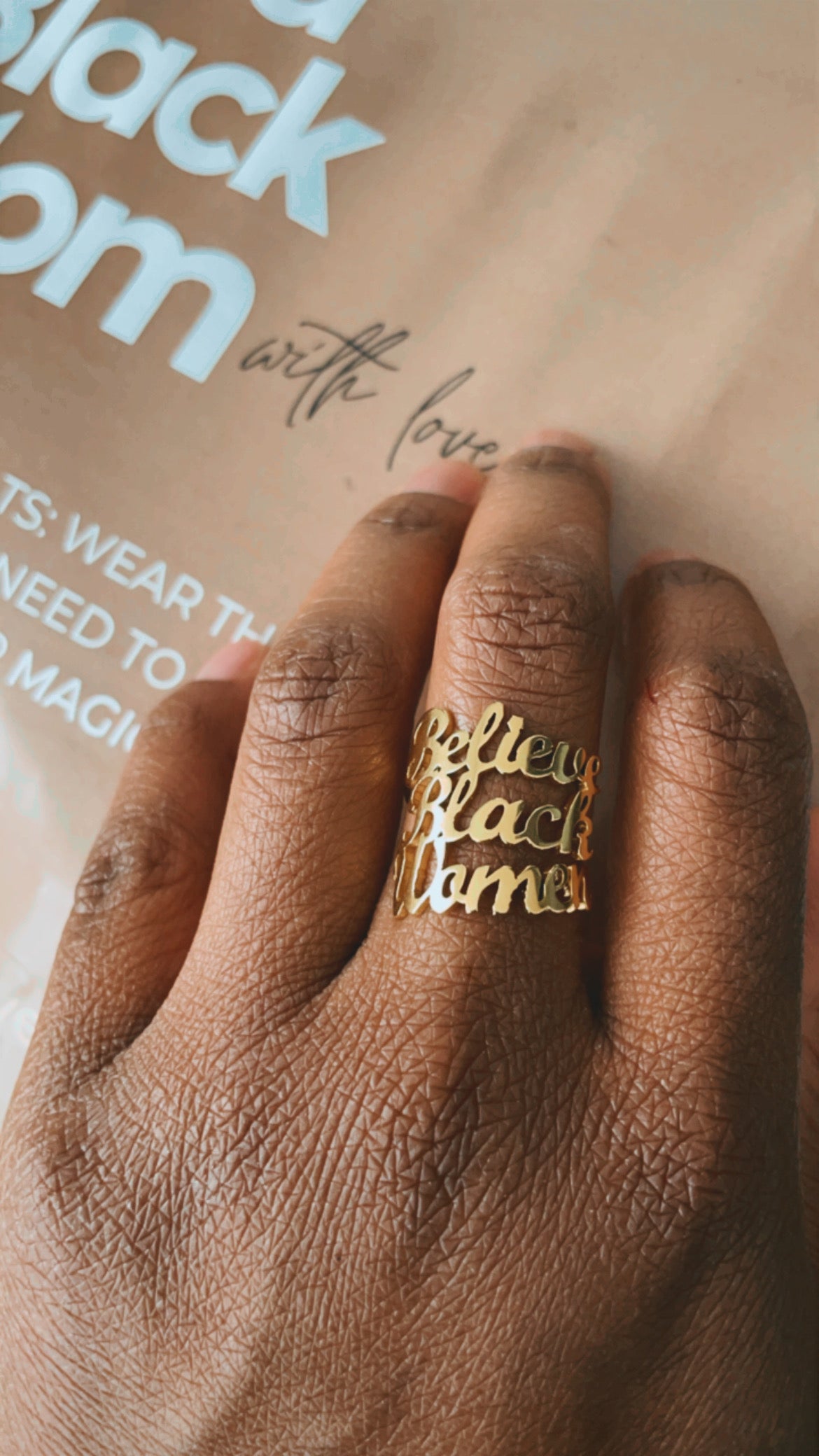 Believe Black Women Ring